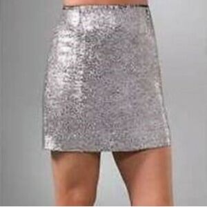 GAP Silver Sequin Mini Skirt Size 4